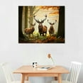 thumbnail image 2 of JEUXUS Animals Canvas Wall Art Deer Pictures Canvas Prints Wall Painting on Canvas Decor for Living Room Bedroom Home Office Wall Decor Stretched and Framed Artwork, 2 of 4