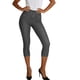 thumbnail image 2 of Pincandy Women's Solid Color Stretch Denim Leggings - 2 Pockets, 7/8 Length, Skinny Fit, Perfect for Gym, Workout & Casual Lifestyles, 2 of 7