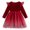 AB26 Red, variant on Tisuna Toddler Fall Dresses For Girls Cute Sequin Print Mesh Dresses Toddler Daily Wear Crewneck Dress Size 4-5 Years