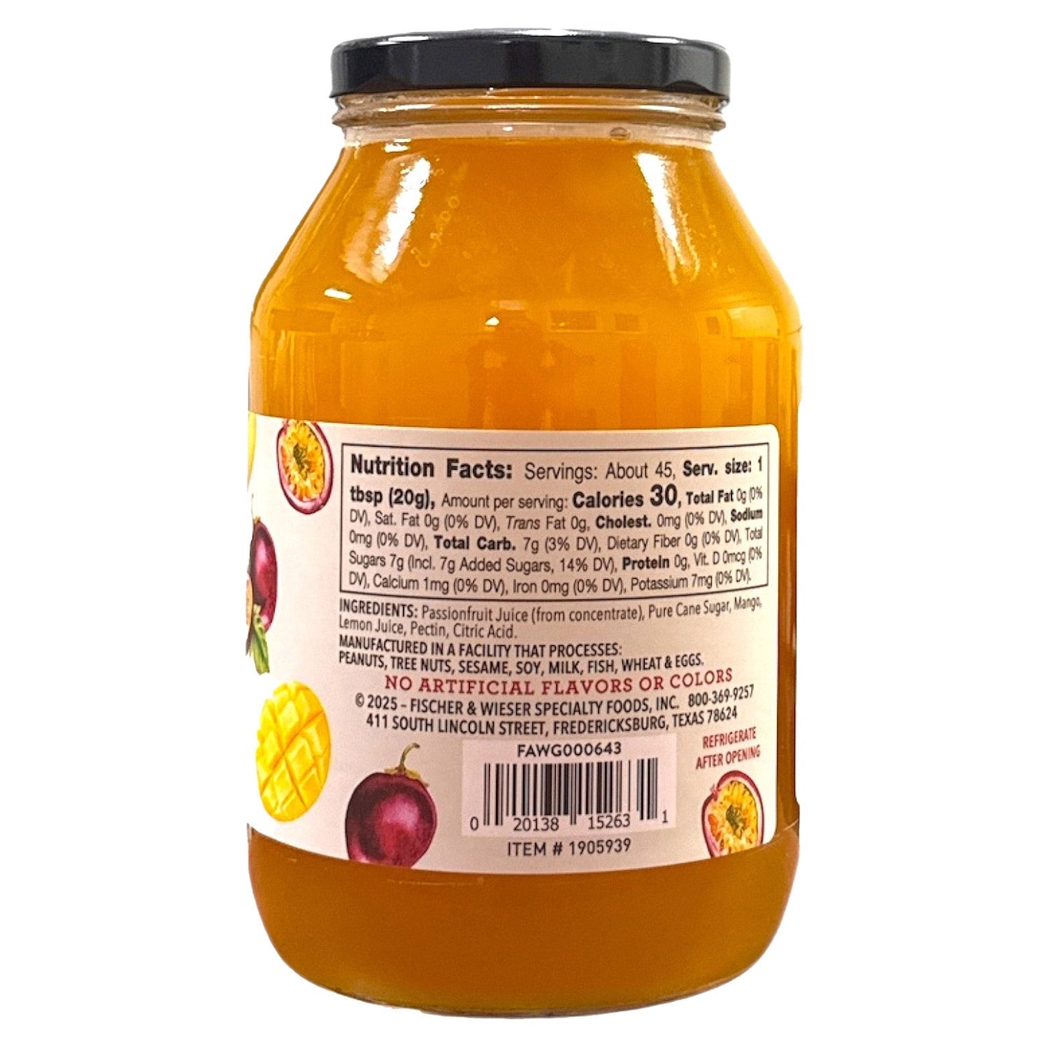 Fischer & Wieser Farmstead Mango Passionfruit Jam, 36 Ounce Jar