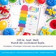 thumbnail image 3 of Rainbow Ice Cream Cone Birthday Invitations for Kids, 20 Fill-In Cards with Envelopes, 5x7 Children's Birthday Party Invitations, Birthday Party Supplies, Made in USA by Amanda Creation, 3 of 9