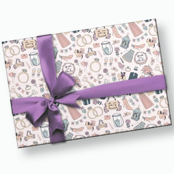 Blush Wedding Gift Wrap