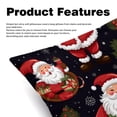 thumbnail image 2 of Santa Claus Chair Pillow Covers Set with Unique Patterns for Bed and Throw Pillows - Sizes 16x16, 18x18, 20x20 Inches for Various Occasions - Set of 2 Items, 2 of 6