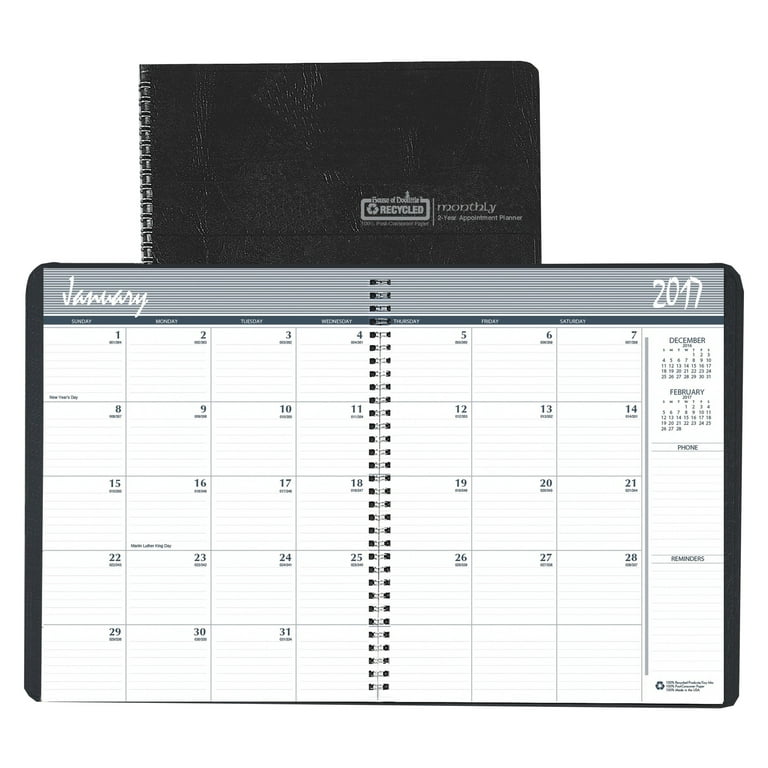 24-Month Ruled Monthly Planner, 8 1/2