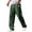 Army Green, variant on Mens Cotton Linen Pants, Summer Casual Hemp Fabric Embroidered Logo Loose Comfort Trousers Drawstring Pockets Golf Pants M