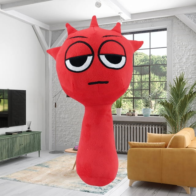 Incredibox Sprunki Plush Doll, 9.84 Inch New Sprunki Plush Doll for 2025, Soft Cute Sprunki Stuffed Animals Toys, The Ideal Gift for Family and Friends (Red)
