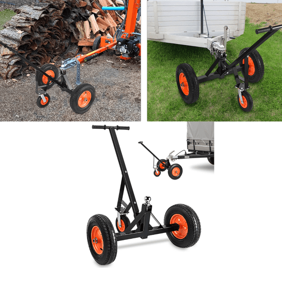 Trailer Dolly 1000 lbs Capacity with Adjustable Height 19.25"–26", 2 Inch Ball and 16 Inch Tires for RV, Boat, Jet Ski, and Car