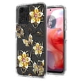 thumbnail image 3 of Funda rígida híbrida de doble capa con protector de pantalla para Motorola Moto G Stylus 5G 2024 (XT2419) (mariposa dorada + vidrio templado), 3 of 5