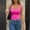 04-Hot Pink, variant on Women's Basic Square Neck Sleeveless Tank Top, Casual Solid Color Form-Fitting Camisole, Soft Stretchy Summer Top for Daily Wear Layering 03-Dark Gray L