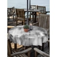 thumbnail image 2 of Outdoor Tablecloths with Umbrella Hole & Zipper, Grey Ombre Round Tablecloth 54 Inch, Vintage Simple Abstract Gradient Mottled Waterproof Table Cloth, Patio/Pool/Picnic Table Covers, 2 of 8