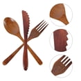thumbnail image 6 of LABSERRON Eating Utensils Sets Wooden 1 Set 3 Pieces 7.47X1.57X0.39In, 6 of 10