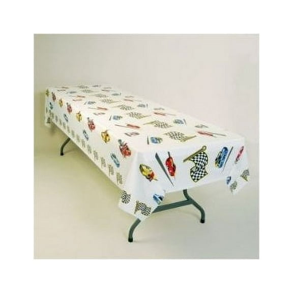 Tablemate Race Day Plastic Tablecloth 54" x 108"