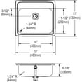 thumbnail image 2 of SS 19x17x6.1 Single Drop-in Sink, 2 of 5