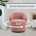thumbnail image 4 of Sumdeal Club Swivel Barrel Chair Chair, Round Accent Sofa Chair, Modern Leisure Arm Chair for Nursery, Living Room, Hotel, Bedroom, Office, Pink, 4 of 7