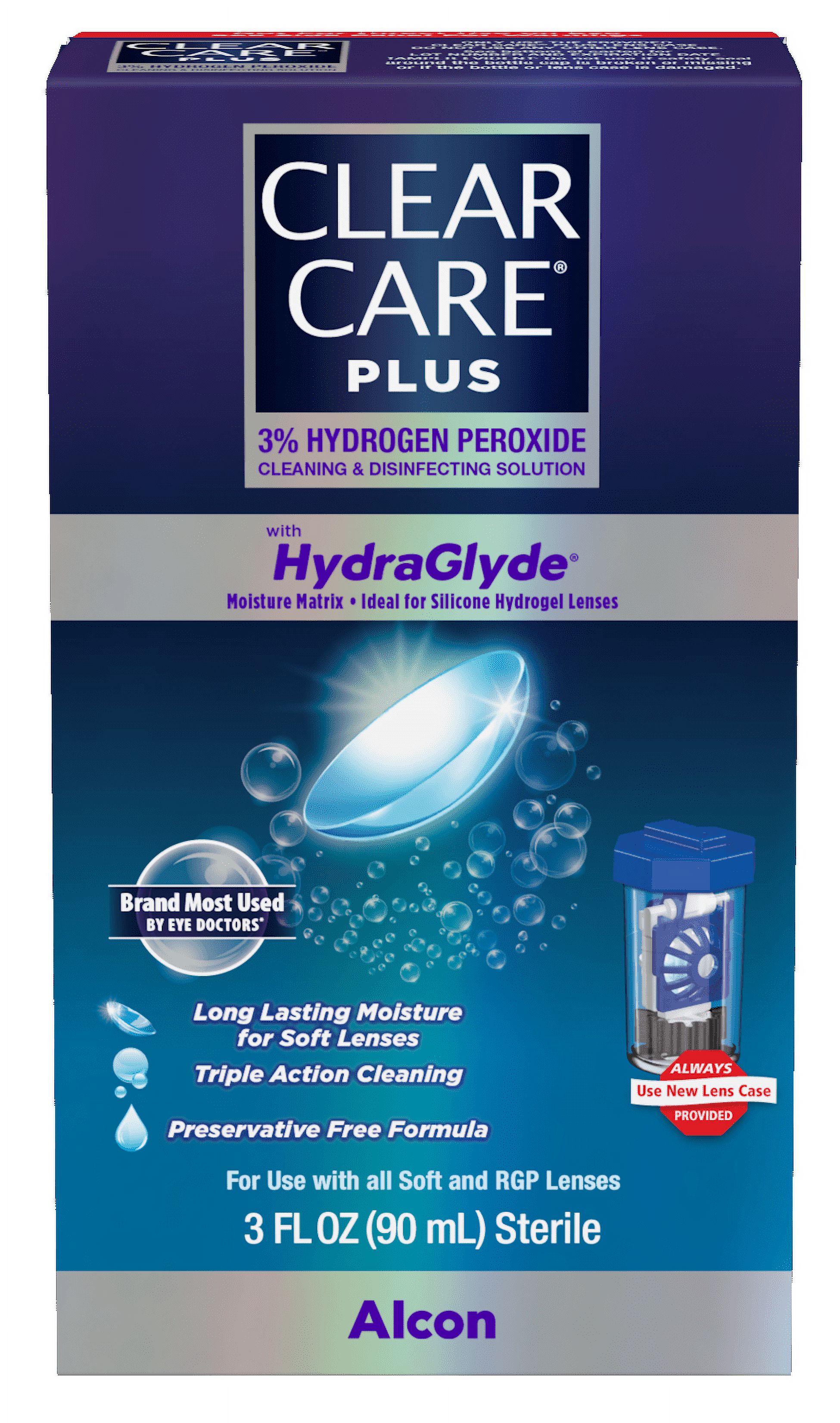 Pack) Clear Care Hydrogen Peroxide Contact Lens Cleaning, 46 OFF