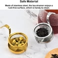 thumbnail image 3 of Rotating Tea Strainer Gold Silver Fine Mesh Fine Mesh Soup Filter Coffee Spice Herb Teaware Infuser Kitchen Gadgets Filtering Tool Gold, 3 of 9