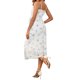 thumbnail image 3 of Vestido de maternidad INSPIRE CHIC para mujer, con malla, fruncido en los lados, tipo bodycon, tirantes de espagueti, vestido de embarazo para invitada de boda, blanco y azul, talla S, 3 of 6