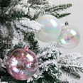 thumbnail image 5 of 10pcs 4/5/6cm Colorful Christmas Ball Transparent Bubble Ball Xmas Tree Hanging Ornaments Birthday Cake Topper Home Party Decor, 5 of 5
