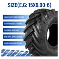 thumbnail image 4 of 2Pcs 15x6.00-6 Tires for Lawn Mowers Ridings Garden Tractors Golf Cart 4PR for Golf Cart Garden Tractors Excavators Riding Mower, 4 of 9