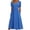 Blue, variant on Qiopertar Women's Casual Short Sleeve V-Neck Solid Color Long Dress Spring Summer Beach Party Vacation Relaxed A-Line Maxi Dress, Black 3XL