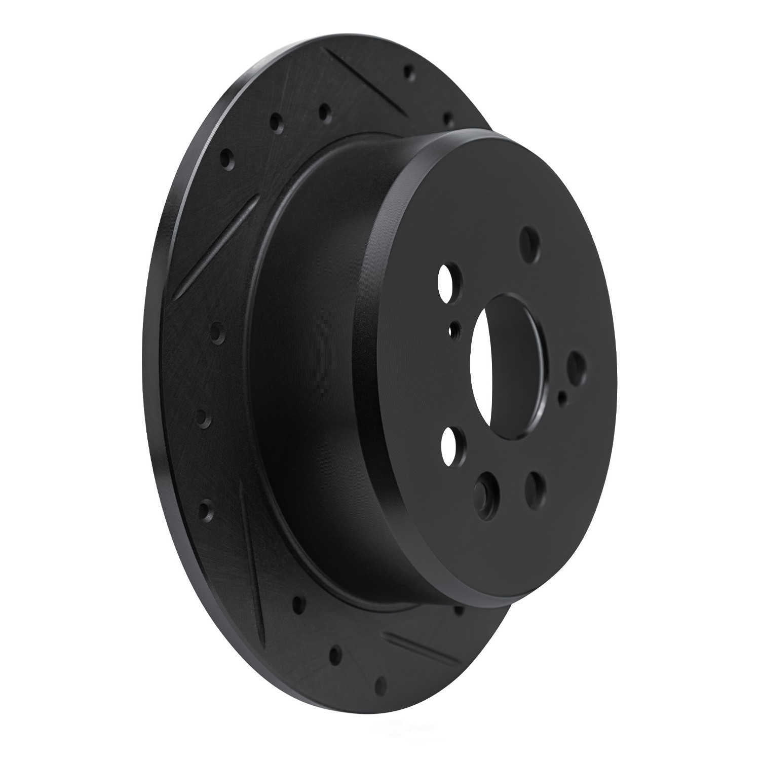 Dynamic Friction Company 633-76029R DFC Brake Rotor - Drilled And Slotted - Black