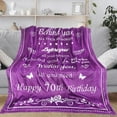 thumbnail image 2 of 70th Birthday Gift for Women Blanket 50"x60" - Best Gifts for 70 Years Old Woman - 70th Birthday Gift Idea - Birthday Gift for 70-Year-Old Grandma Mom Wife, 1952 70th Birthday Blanket, 2 of 6