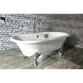 thumbnail image 2 of Aqua Eden VCTDE7232NL1 72-Inch Cast Iron Oval Double Ended Clawfoot Tub (No Faucet Drillings) in White/Polished Chrome, 2 of 8