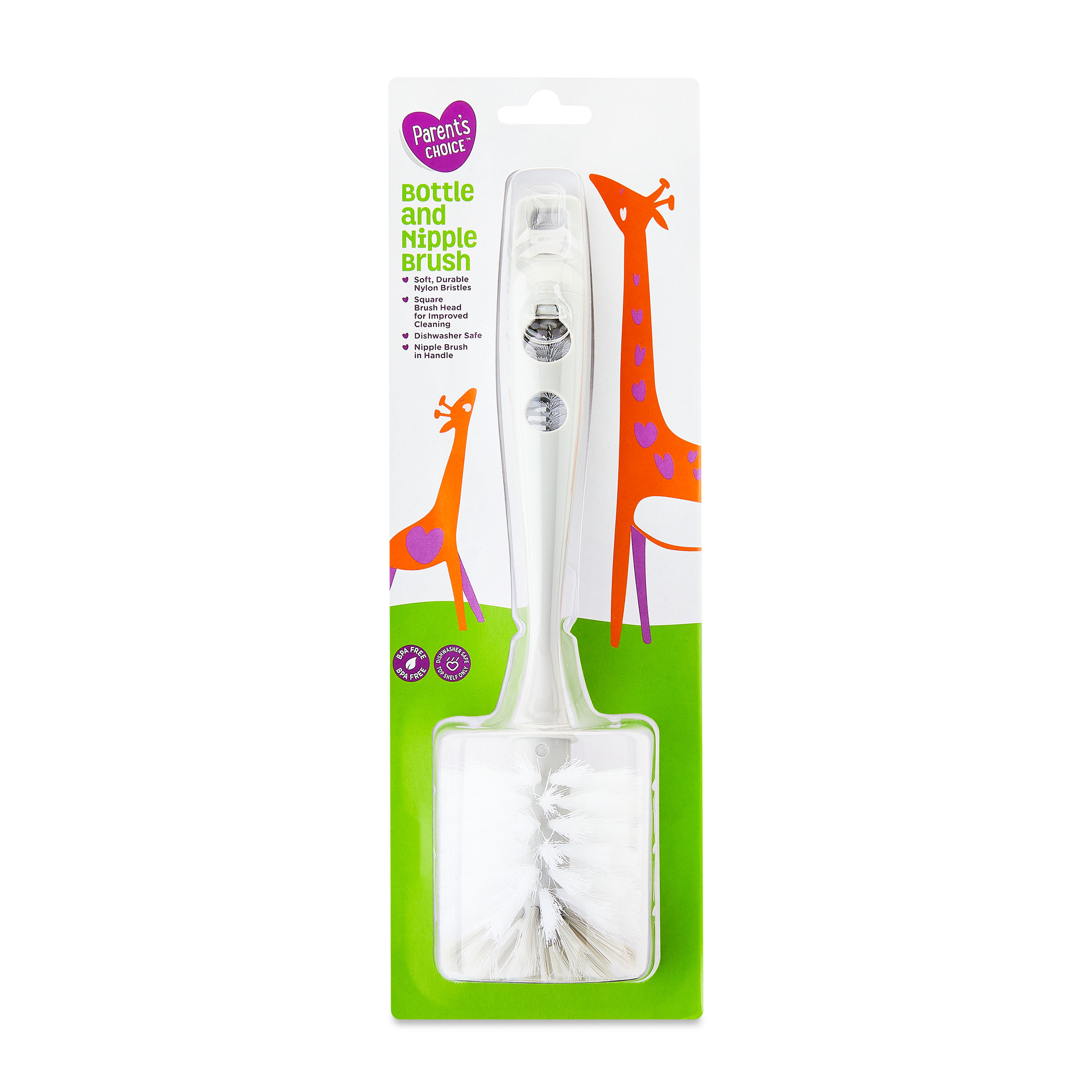 Cepillo para biberones Parent's Choice con limpiador de tetinas 3