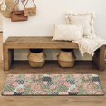 thumbnail image 3 of Pioneer Flower Floral Print Pattern Bathroom Rugs Mat, Non Slip Microfiber Bathroom Rug with Rubber Backing, Soft Mats for Bathroom Floor Tub Shower, 17"x47", 3 of 4