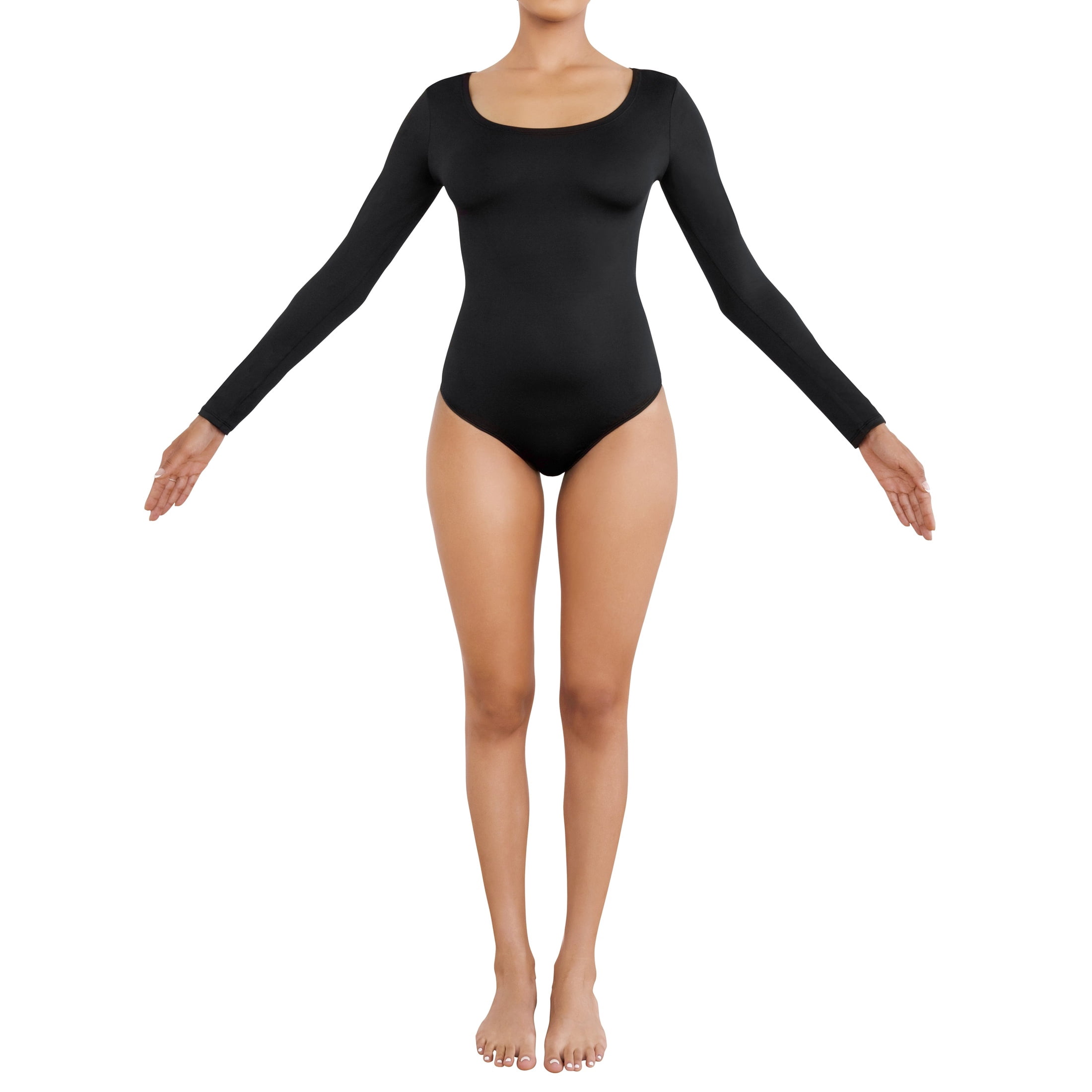 Long Sleeve Bodysuit Costume Accessory for Adults, Black, S (4/6), Halloween by Way To Celebrate
