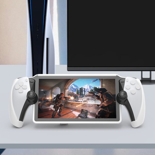 Estuche Para Consola De Juegos Funda protectora de TPU anticaída con soporte útil transparente para PS5 Portal Likrtyny Para estrenar
