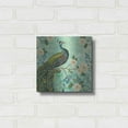 thumbnail image 3 of Luxe Metal Art 'Peacock Arbor V Blue' by Sue Schlabach, Metal Wall Art, 12"x12", 3 of 7