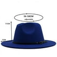 thumbnail image 2 of Yoyauz Unisex Panama Hat, Vintage Style Wide Brim Belt Buckle Felt Fedora Hat for Men Women, 2 of 6