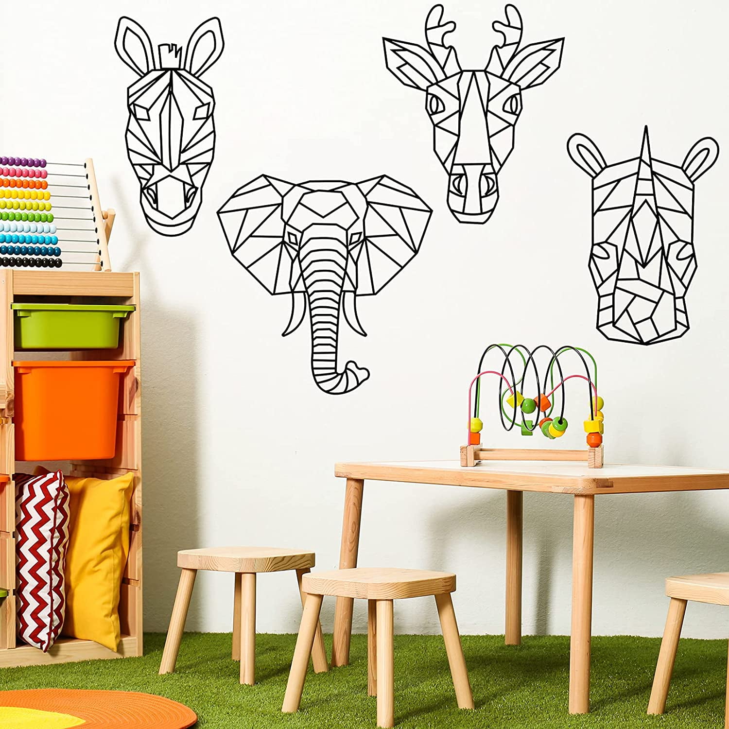 4 Pieces Wire Shaped Animal Head Wall Decals Geometric Animals Wall Decoration Modern Jungle Nursery Wall Art for Kids Bedroom Living Dining Room Natural Themed House Decor | Walmart Canada 4 Pieces Wire Shaped Animal Head Wall Decals Geometric Animals Wall Decoration Modern Jungle Nursery Wall Art for Kids Bedroom Living Dining Room Natural Themed House Decor | Walmart Canada