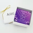 thumbnail image 3 of Anavia Unbiological Sister Gift Jewelry, Soul Sister Card Necklace, Sister Best Friend Gift, Big Little Sorority Card Gift-[Two Silver Infinity Double Ring, Royal Purple Gift Card], 3 of 3