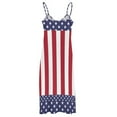 thumbnail image 6 of USA US FLAG RED BLUE WHITESTARS AMIRECA Sleeveless Dress women formal occasion dresses evening dresses luxury, 6 of 6