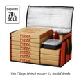 thumbnail image 3 of 3-Pack Insulated Food Delivery Bag, XXXL Pizza Cooler Bags, Rideshare Delivery Bag, Warmer/Frozen, Cold/Hot Thermal Styrofoam Carrier for Car/Travel/Shopping/Catering, 3 of 13