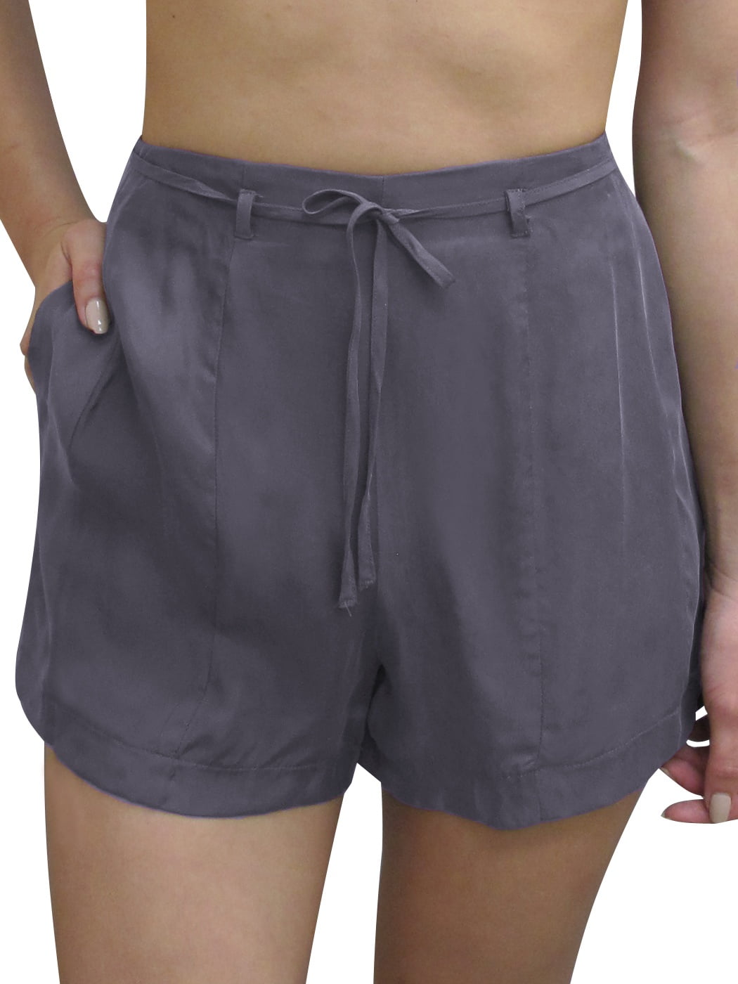 Feinuhan Summer Womens Woven High Waist Side Zipper Casual Shorts With Side Pockets Walmart