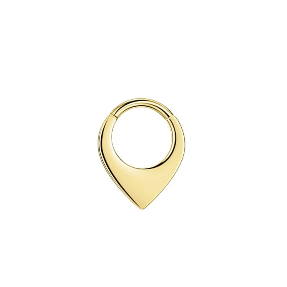 FANSING Gold Teardrop Septum Rings 16g Septum Jewelry 8mm Septum Hoop 16 Gauge Septum Clicker Surgical Steel Septum Piercing Rings