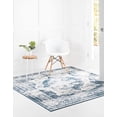 thumbnail image 2 of Unique Loom 3141309 6 x 6 ft. Salle Garnier Sofia Square Rug, Blue, 2 of 4