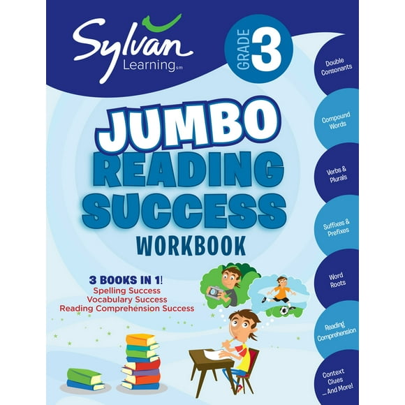 Pre-Owned 3rd Grade Jumbo Reading Success Workbook: 3 Books in 1--Spelling Success, Vocabulary Success, Reading Comprehension Success; Activities, Exercises & T (Paperback) 0375430067 9780375430060