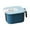 Blue Spice Pots, variant on Four-Compartment Spice Pots, Multi-Grid Condiment Jar, Round Spice Storage Box, Kitchen Organizer, Plastic Spice Jar with Lid and Spoon