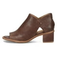 thumbnail image 2 of YDN Women Trendy Peep Toe Low Block Heeled Sandals Back Zipper Cutout Ankle Booties Comfy Dress Daily Shoes Size 6 Brown, 2 of 4