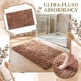 thumbnail image 2 of Chenille Bathroom Mat Absorbent Non Slip Home Light Brown 16x24 Inch Rustic Style Bathroom Area, 2 of 6
