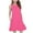 Pink, variant on ZACPNCV Girls Dresses Kids Summer Short Sleeve Square Neck Dress with Side Pockets Black 7-8 Years