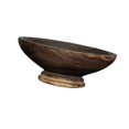 thumbnail image 4 of Cuenco de pedestal decorativo Frutero de madera Cuenco de madera para servir Cuenco de madera para desayuno marrón, 4 of 9