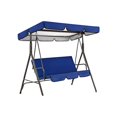 thumbnail image 1 of Swing Canopy Cover 190T Oxford Cloth Waterproof Swing Sunshade for Outdoor Patio Courtyard Blue, 1 of 5