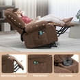 thumbnail image 2 of Newboti Furniture Power Lift Recliner Chair Sofa with Vibration Massage and Heat, Fabric Lift Chair for Elderly, Massage Recliner Chair with Remote Control, Side Pockets, Quick Assembly, Brown 90883, 2 of 10