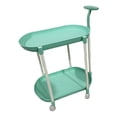 thumbnail image 2 of CarpNettore Service Cart Couch Side Table Decoration Minimalist Ergonomic Handle Storage Rack Heavy Duty for Office Warehouse Living Room Green, 2 of 8