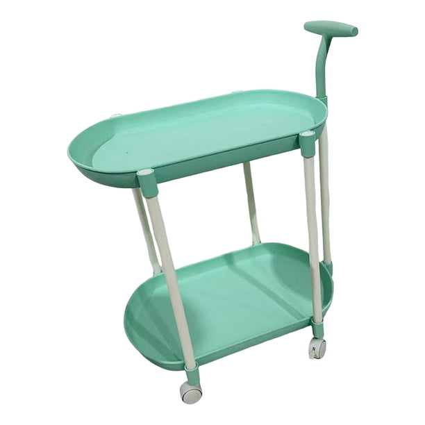 Carrito de servicio Sofá Mesa auxiliar Mango ergonómico Regalos versátiles Decoración Doble abierto Verde